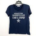 47 BRAND Women Houston Astros Graphic Tee Medium Atlas Blue Short Sleeve NWT
