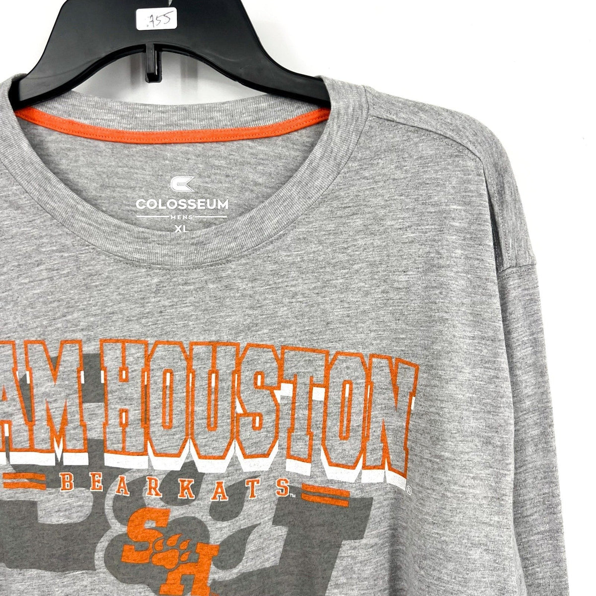COLOSSEUM Mens Sam Houston State Bearkats Tee Large Grey Long Sleeve NWT
