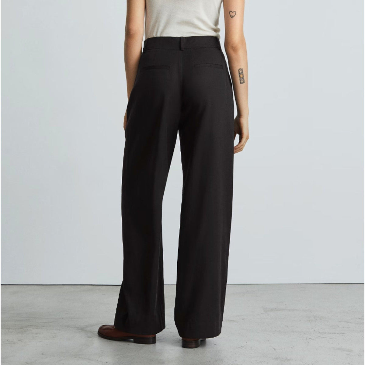Everlane Womens The Way-High Drape Pant Size 2 Black 31" Inseam Pleated NWT