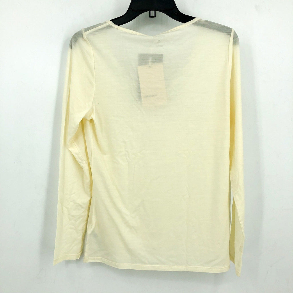 ICEBREAKER Women's Merino 150 Siren Long Sleeve Sweetheart Top XL Snow Cream NWT