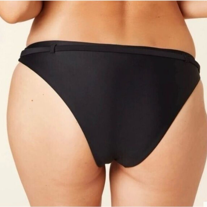 ANDIE SWIM Riviera High Waisted Bikini Bottom Medium Espresso Brown Belted NWT
