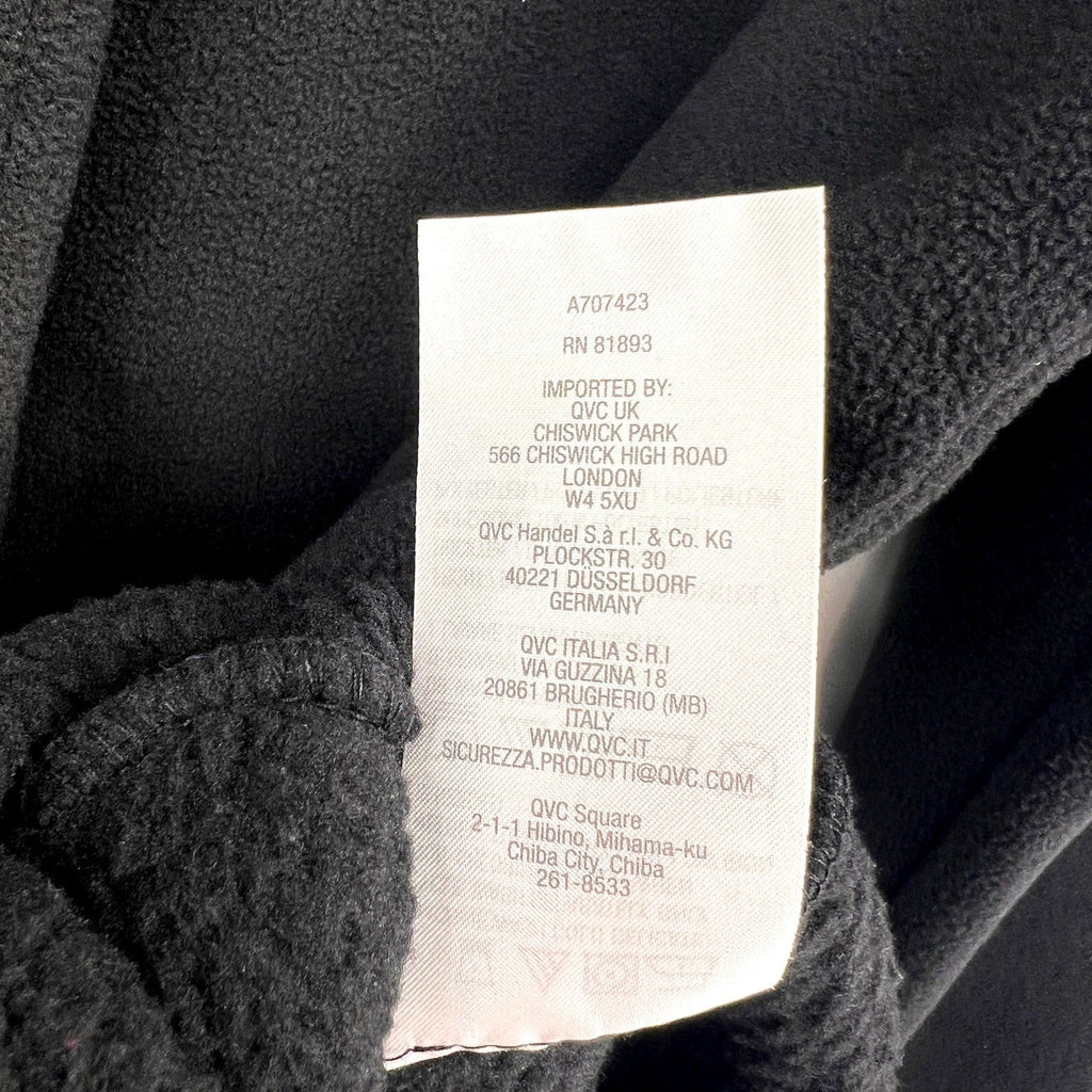 DENIM & CO. Women's Fleece Bonded Sherpa Jacket Small Black NWOT