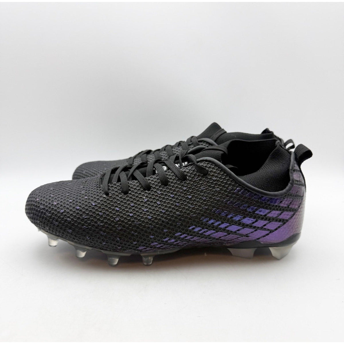 Riddell Mens Podium Mid Football Cleats Size 10.5 D Black Purple Athletic NWOB