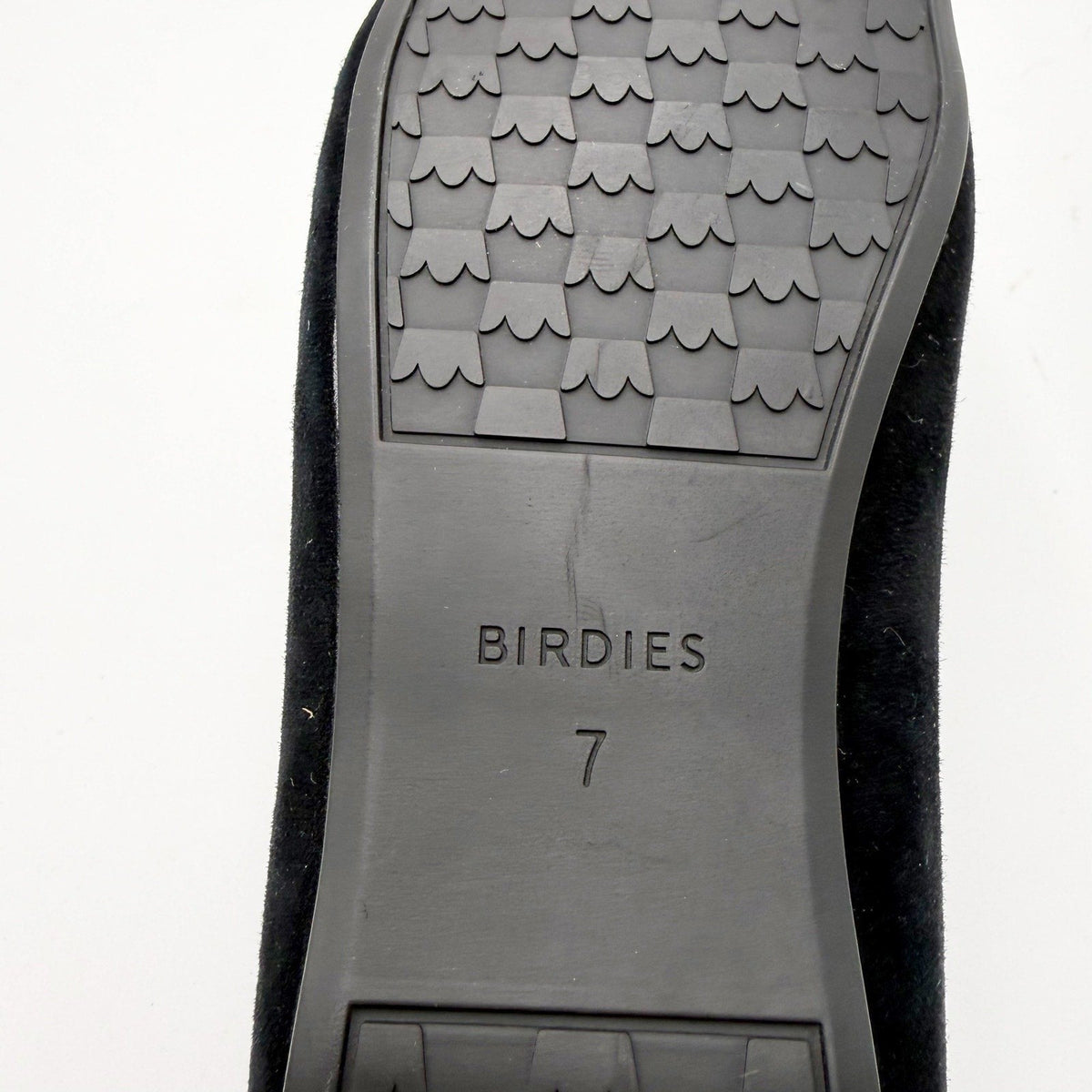 Birdies Womens The Goldfinch 15 Ballet Flat Size 7 Black Suede Pointed Toe NWOB