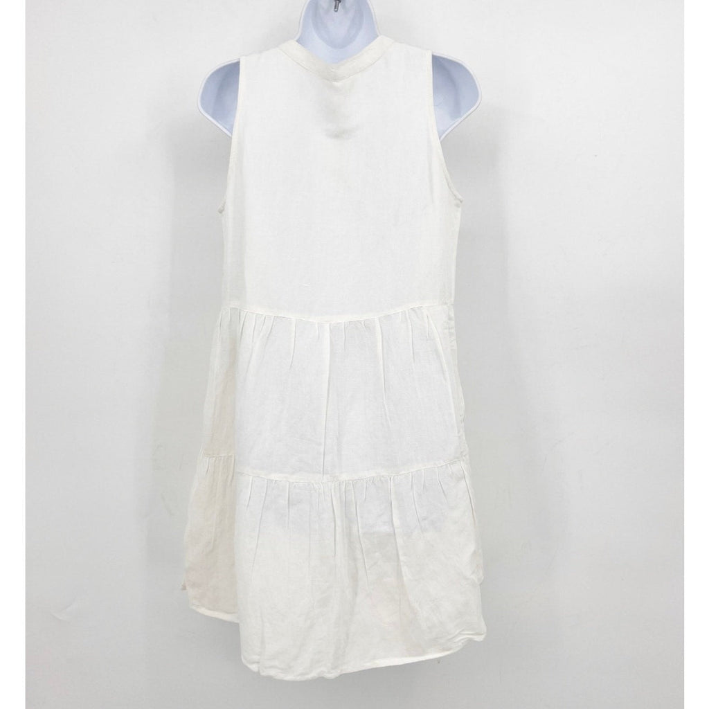 TOMMY BAHAMA Women's St Lucia Sleeveless Tier Dress Small White Cover Up NWT