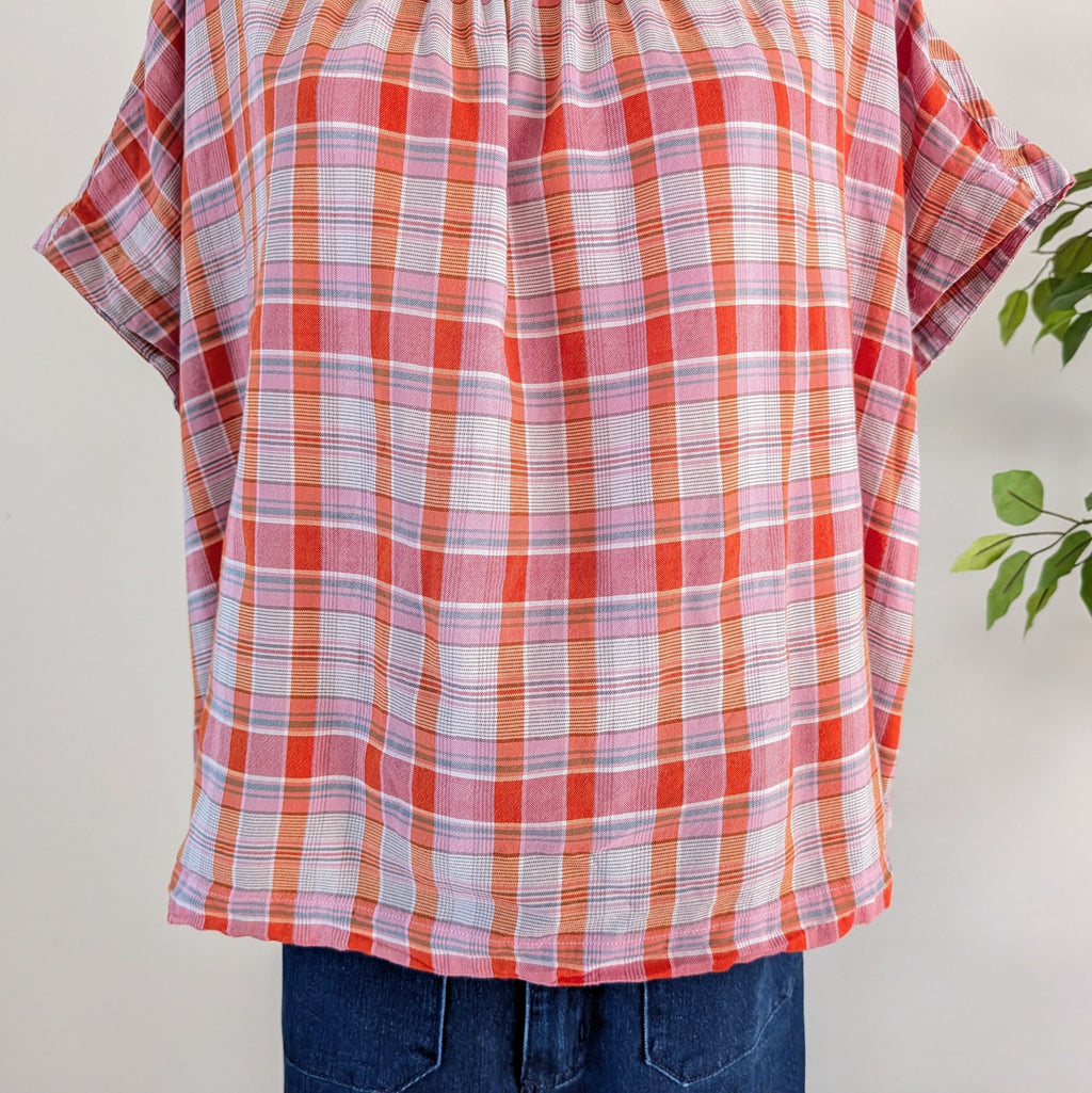 Madewell Cotton Plaid Top Shirt - M
