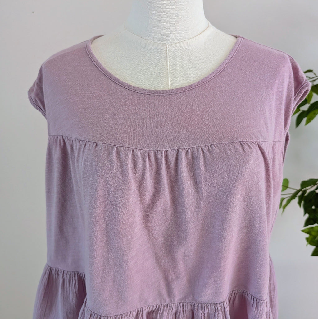 Anthropologie Cotton Tiered Top Shirt - S