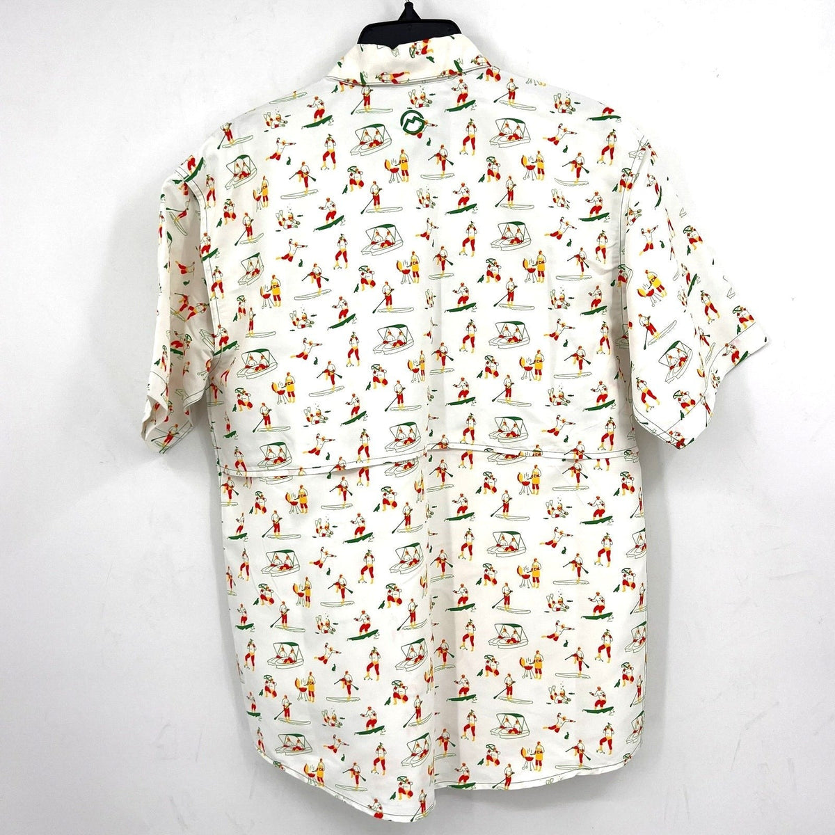 MAGELLAN OUTDOORS Laguna Madre Luchadores Fishing Shirt Large White Multi NWOT