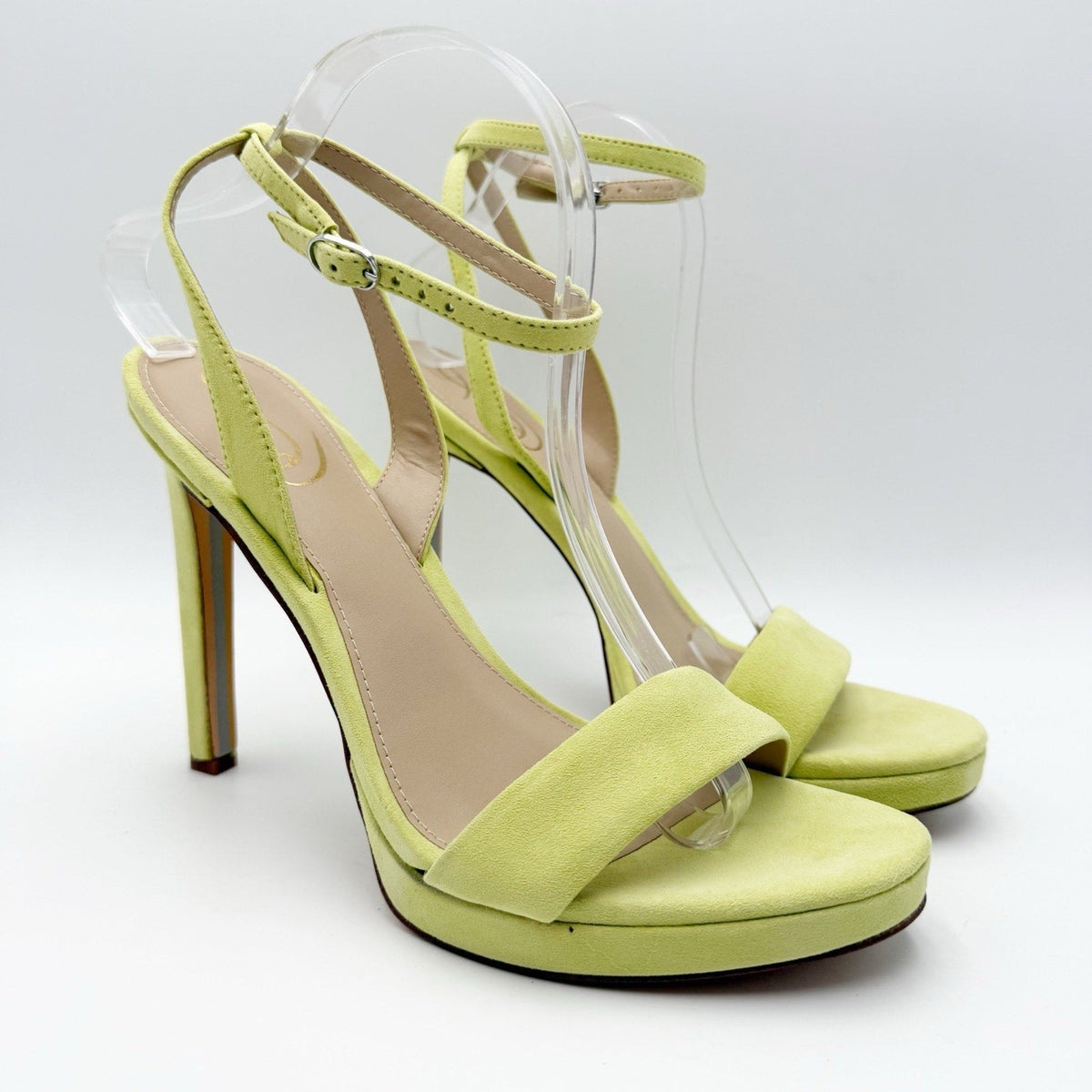 Sam Edelman Womens Jade Heeled Sandals Size 10 M Kiwi Green Suede NWOB