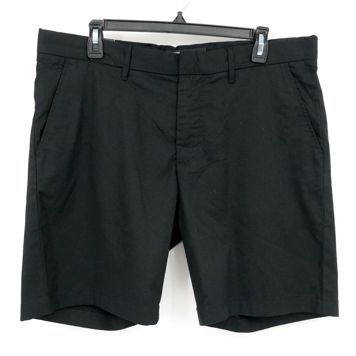 NORDSTROM Men's Tech Smart Slim Fit Chino Shorts SIZE 36 Black Coolmax NWT