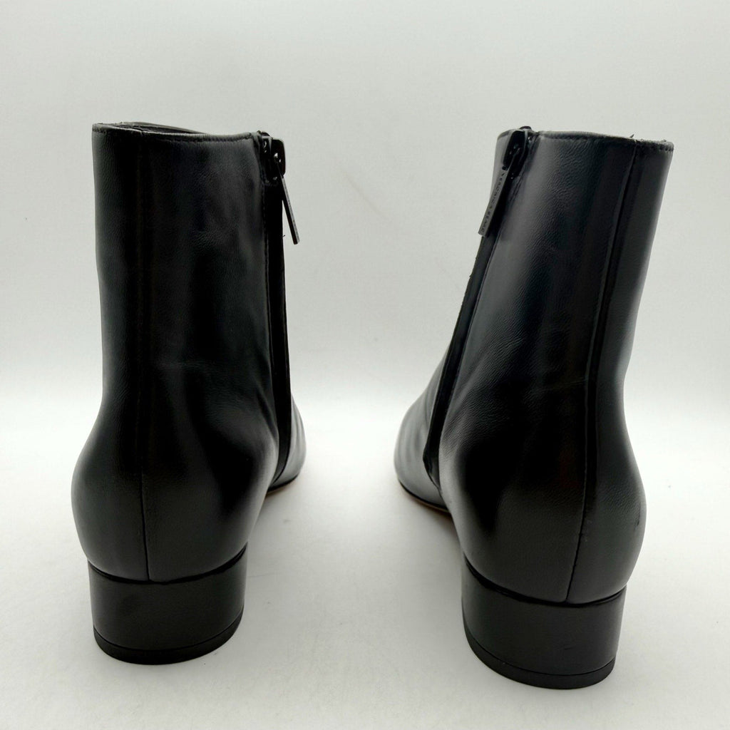 Veronica Beard Womens Cecile Ankle Booties Size 5 M Black Leather Cap Toe NIB