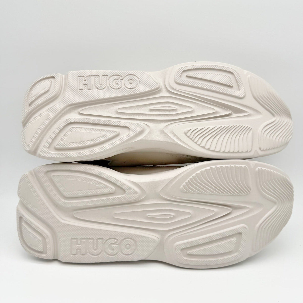 HUGO Mens Leon Casual Sneakers Size 12 EU 45 Light Grey White Hugo Boss NIB