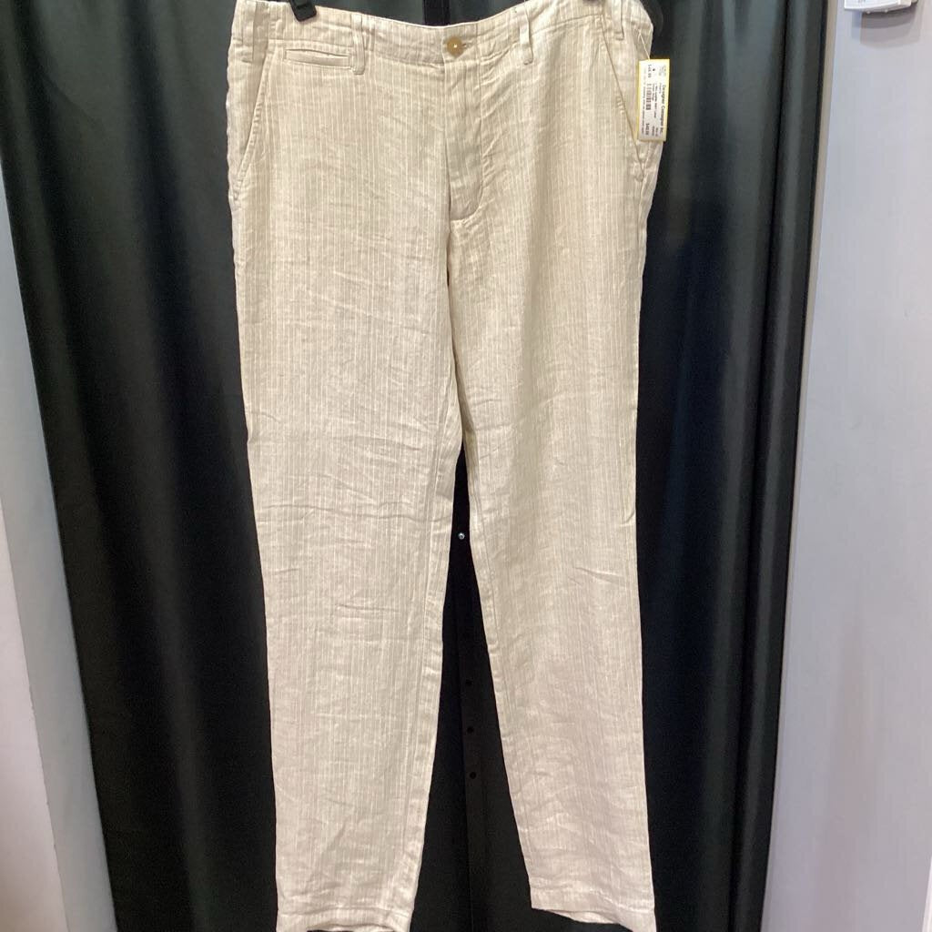 J McLaughlin NWT Linen Stripe PANTS 33