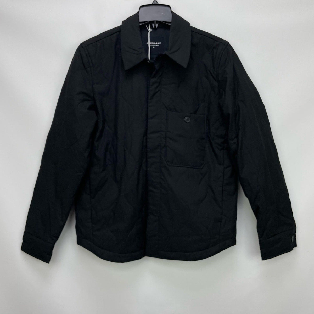 Everlane Mens ReNew Quilted Liner Shirt Jacket Small Black Shacket Cotton NWOT
