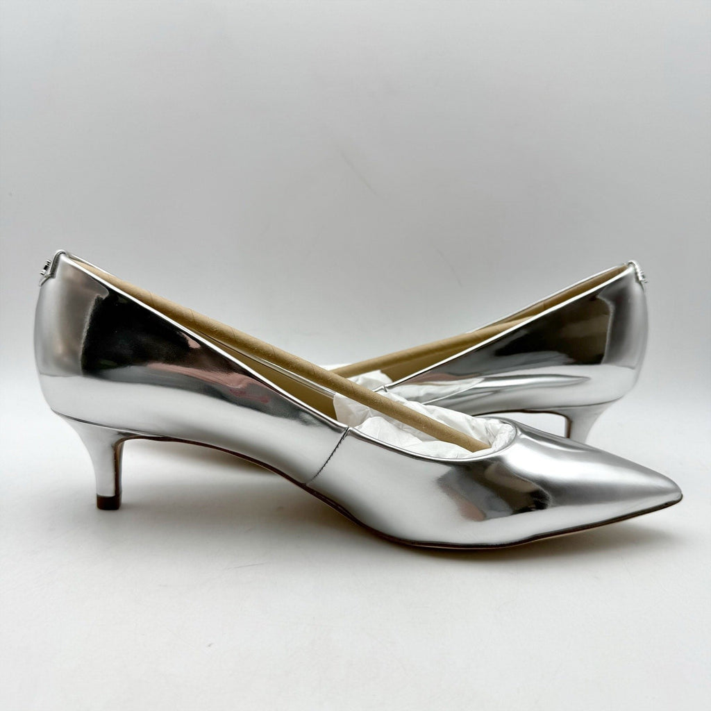 Sam Edelman Womens Dori Pumps Size 8.5 M EU 39 Silver Leather Heels NIB