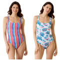TOMMY BAHAMA Island Cays Oasis One-Piece Swimsuit Size 14 Pink Reversible NWT