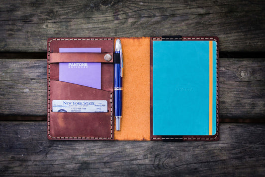 Leather Rhodia A6 Notebook Cover - Crazy Horse Tan
