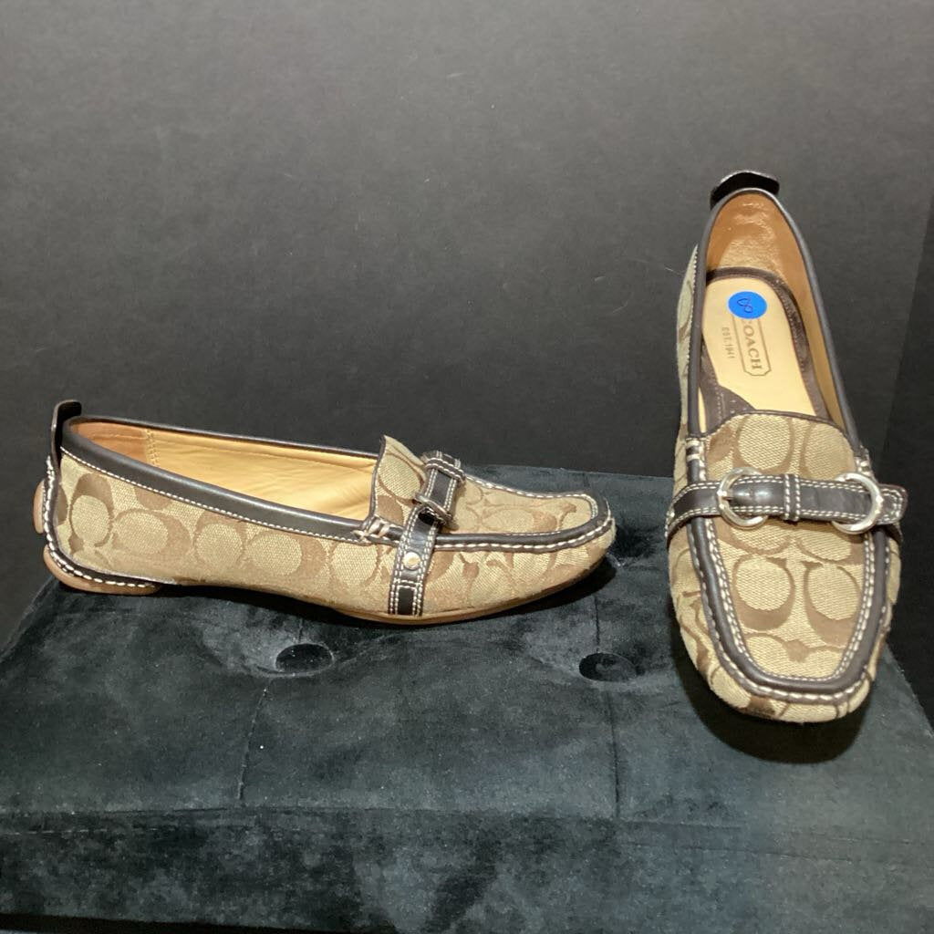 Coach Canvas Logo Loafer SHOES 8