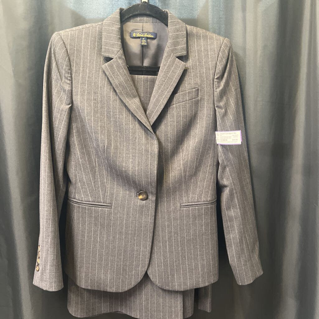 Brooks Brothers 2pc Wool Pinstripe Jacket Skirt SUITS 8p/10