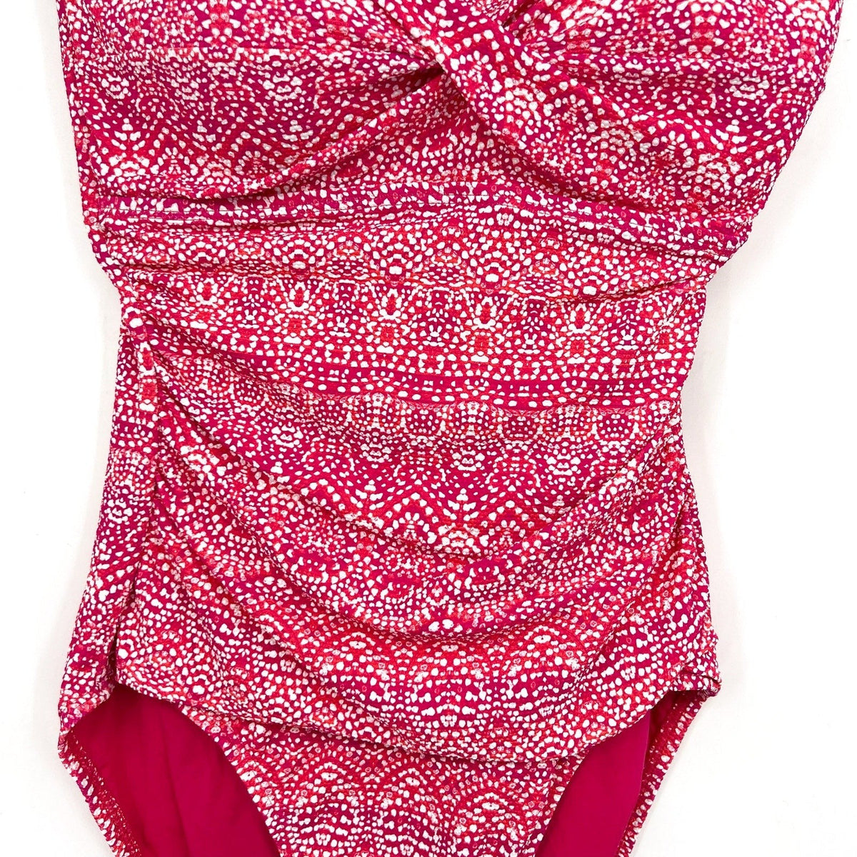 TOMMY BAHAMA Island Cays Point Bandeau One Piece Swimsuit Size 16 Pink Maui NWT