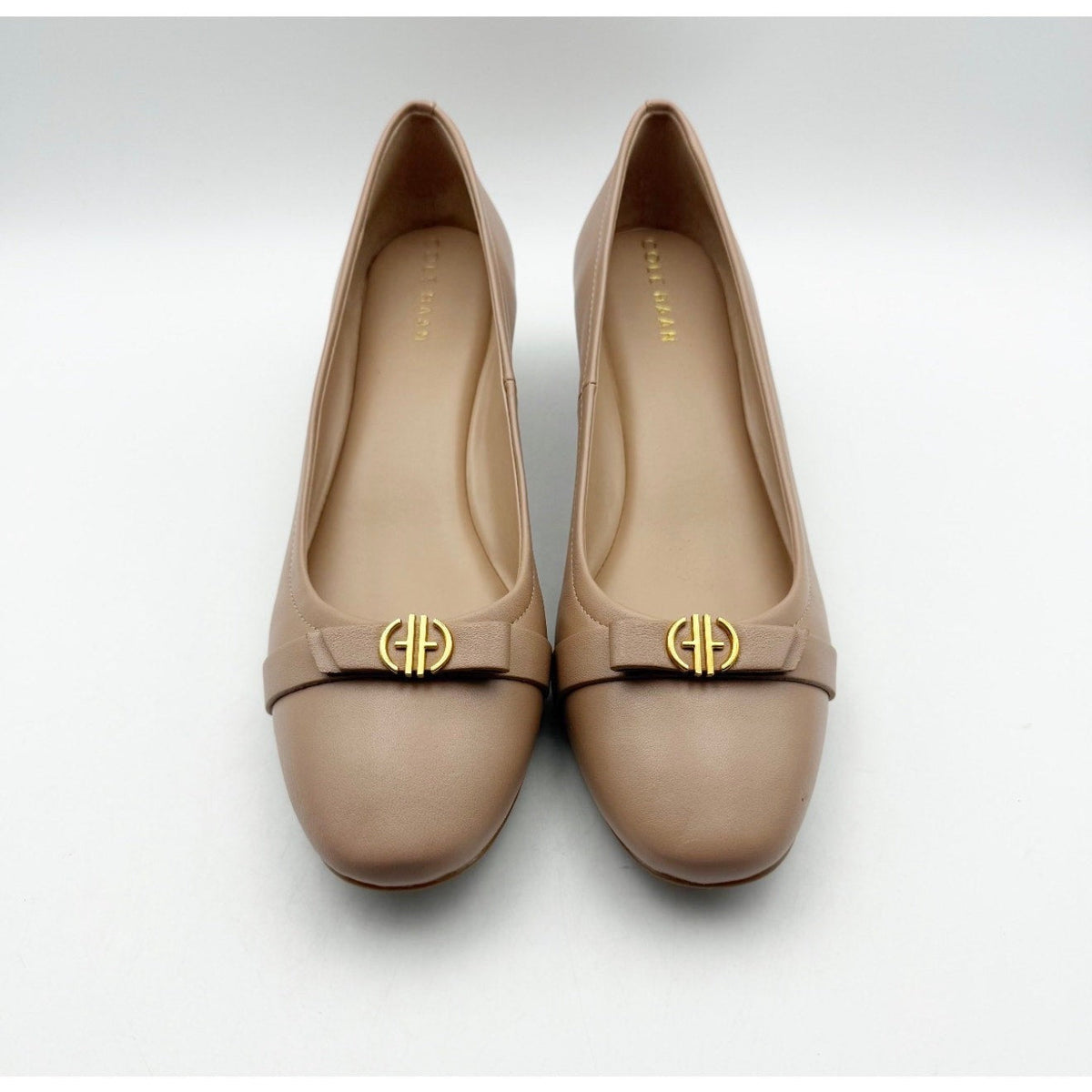 Cole Haan Womens Malta Wedge Heels Size 8B EU 38.5 Tan Blush Leather NIB