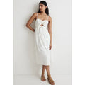 MADEWELL Sweetheart Midi Tank Dress Size 4 White Double-Tie Cutout NL181 NWT