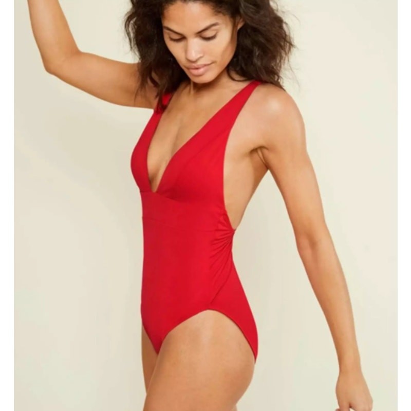 ANDIE SWIM Sardinia One Piece Swimsuit XXXL US 20 Cherry Red Plunge