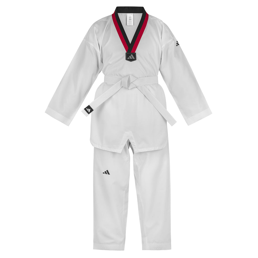 adidas Taekwondo Student Uniform--White, Black, Red/Black, Blue/Black, Poom Trim