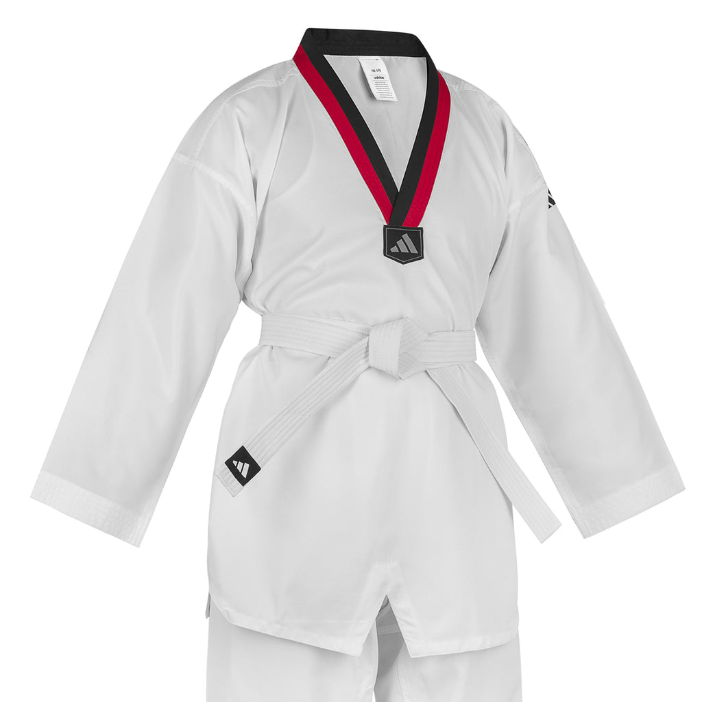 adidas Taekwondo Student Uniform--White, Black, Red/Black, Blue/Black, Poom Trim