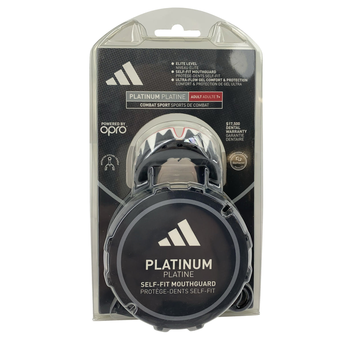 adidas OPRO Mouthguard Platinum (ADULT, ages 10+)