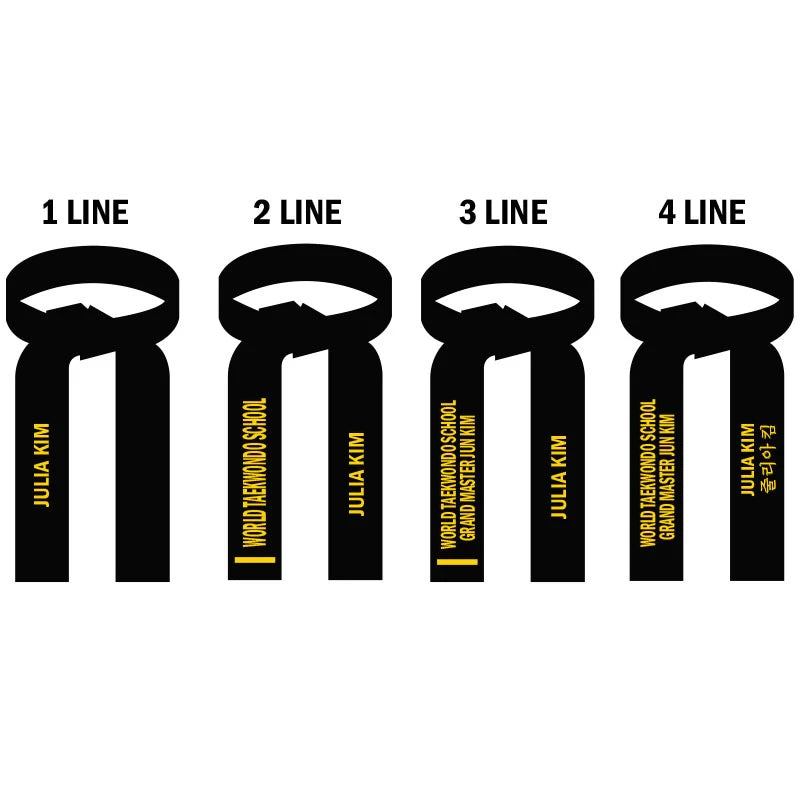 adidas Taekwondo Black Belt: 1-3/4"