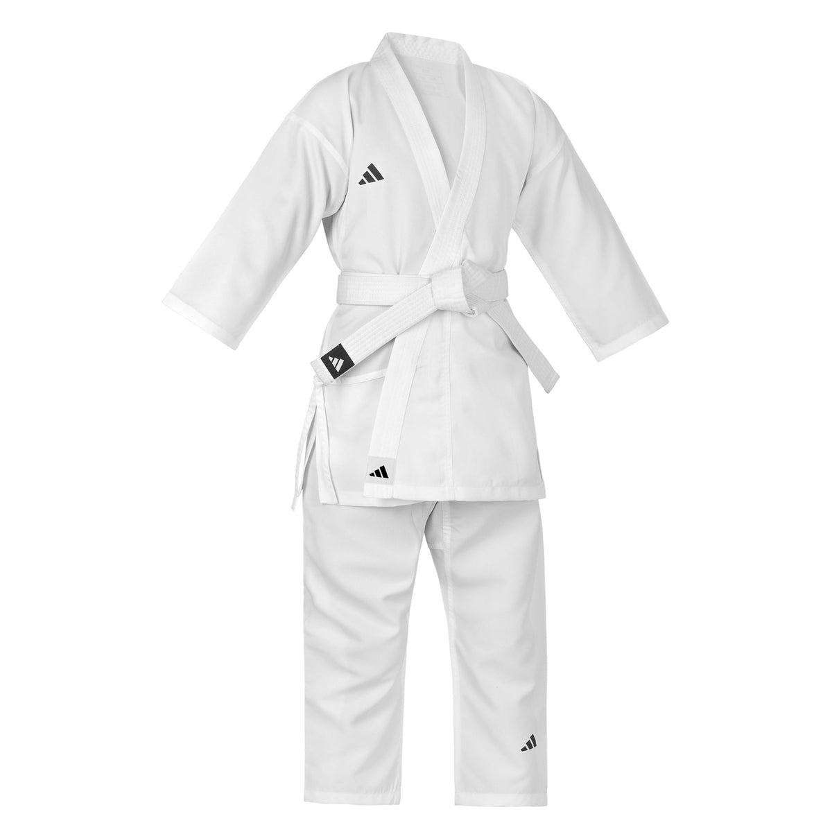 adidas White Karate Student Uniform Ultralight, Traditional Crossover, K150 (NON WKF Approved)