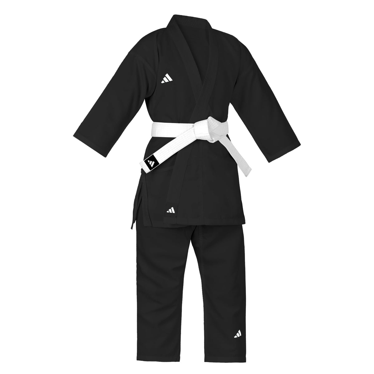 adidas Black Karate Student Uniform Ultralight, Traditional Crossover, K150