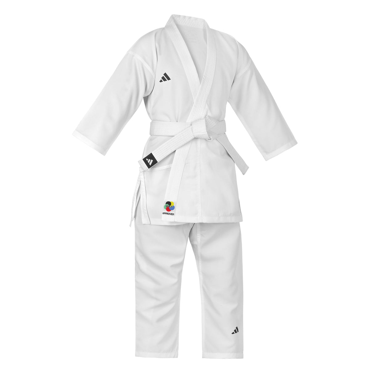 adidas White Karate Student Uniform Ultralight, Traditional Crossover, WKF Approved, K150
