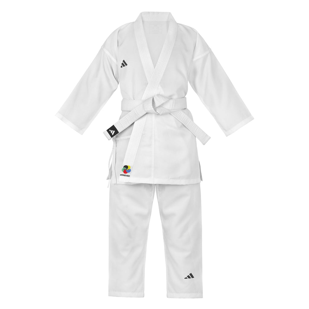 adidas White Karate Student Uniform Ultralight, Traditional Crossover, WKF Approved, K150