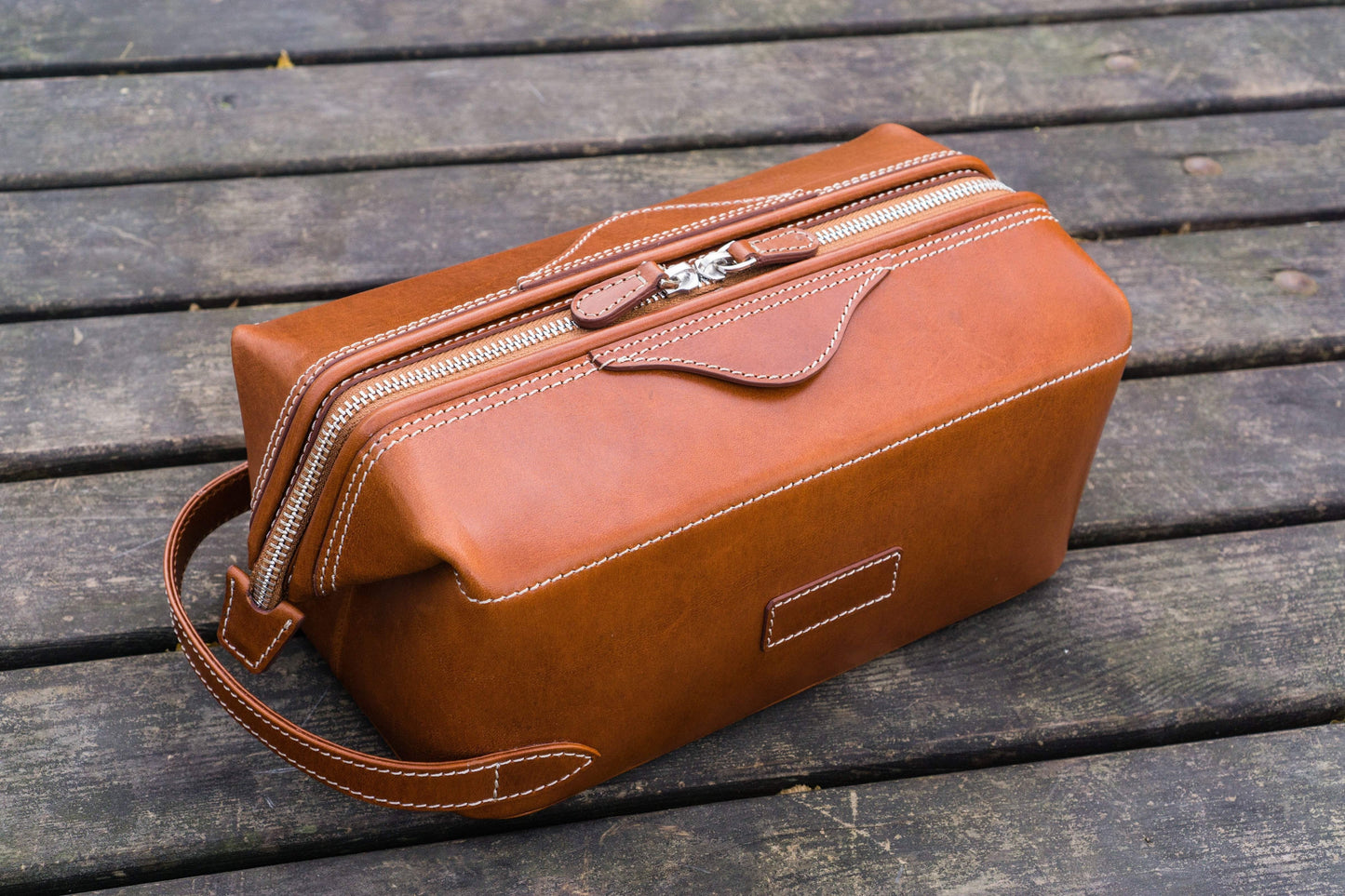Leather Dopp Kit - Brown
