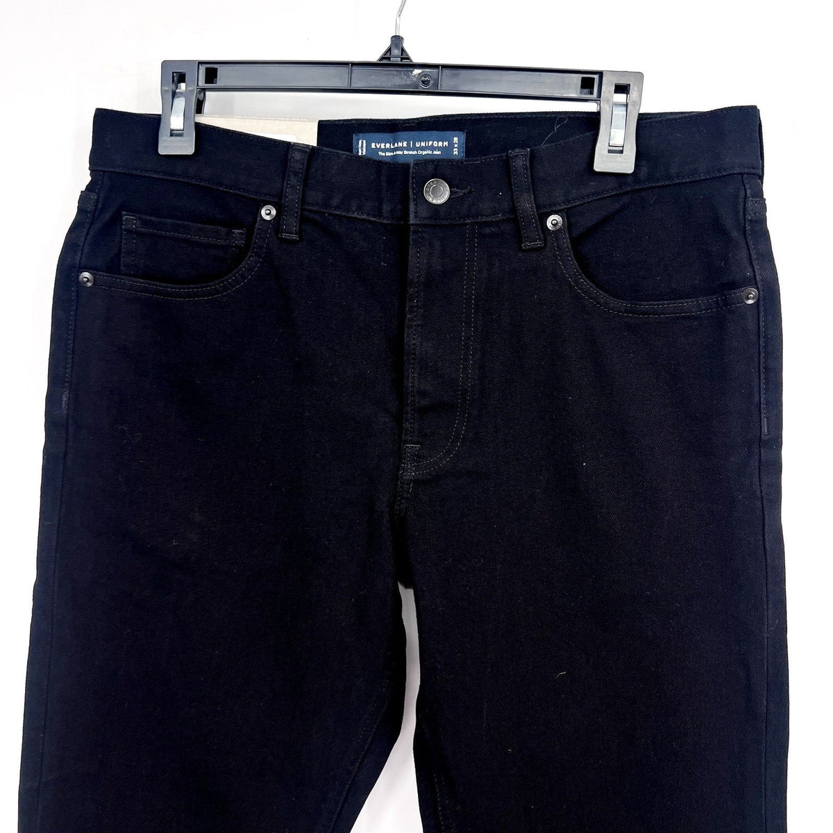 EVERLANE Men's Slim 4-Way Stretch Jeans 33x28 Black Uniform Organic Cotton NWT