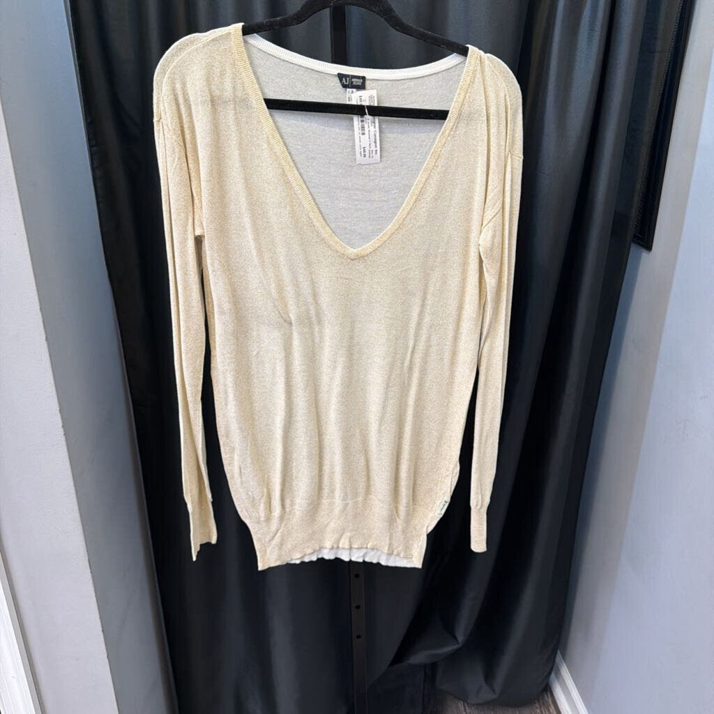 Armani Jeans Washed V Neck LS SWEATERS XL