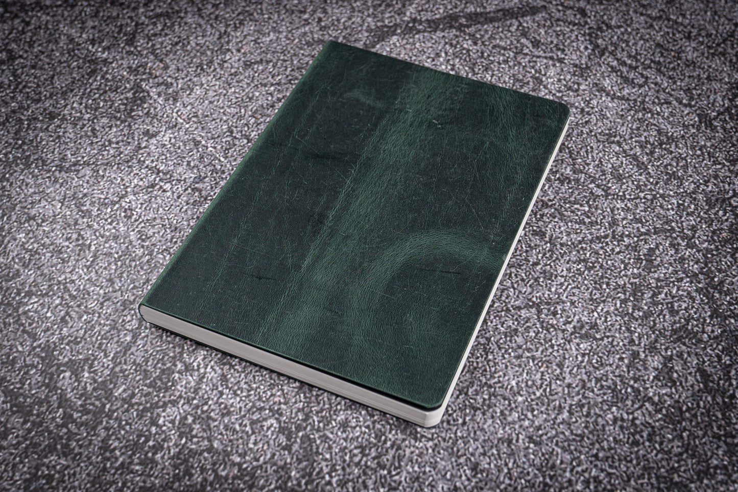 Leather Notebook B6 - Tomoe River Paper - Crazy Horse Forest Green