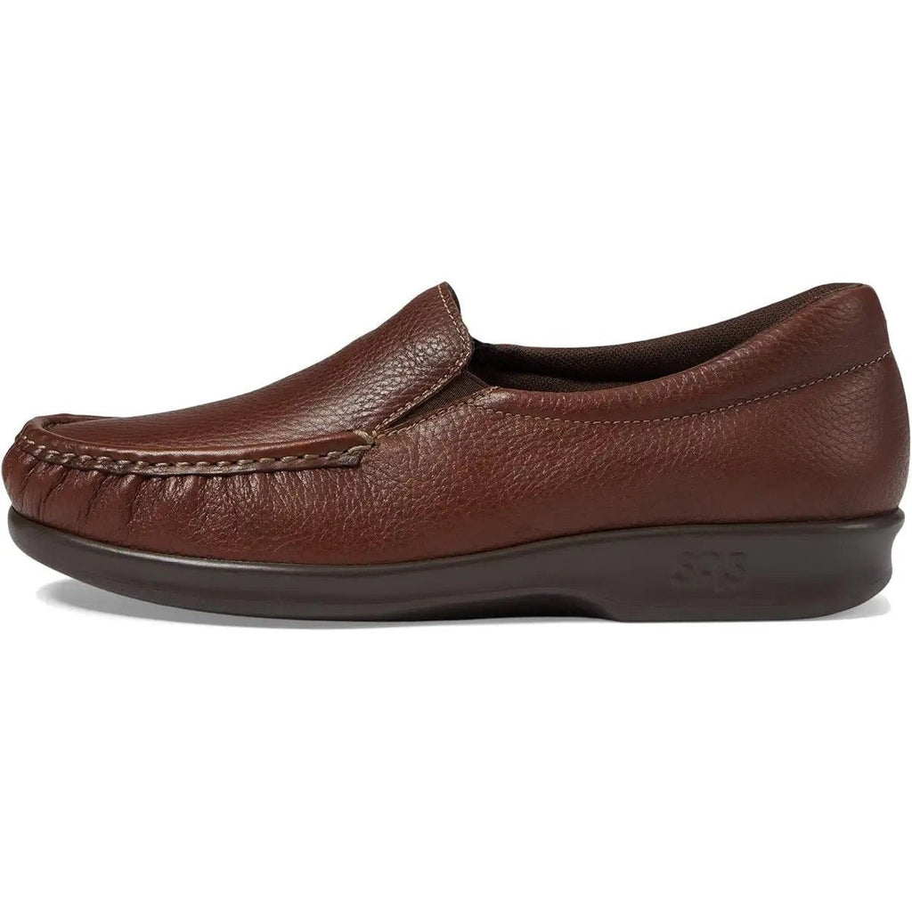 SAS Womens Twin Slip On Walking Shoes Size 10.5 Narrow EU 41 Brown Leather NIB