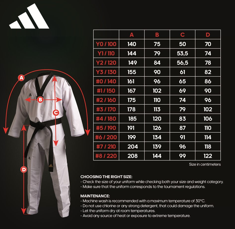 adidas Eco Fighter 3 Taekwondo Sparring Uniform - Ultralight 100% Polyester