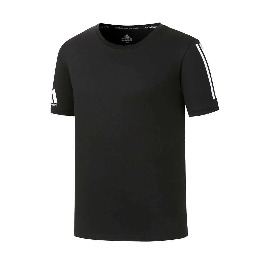 adidas Combat Sports Performance DriFit Tee with 3 Stripes