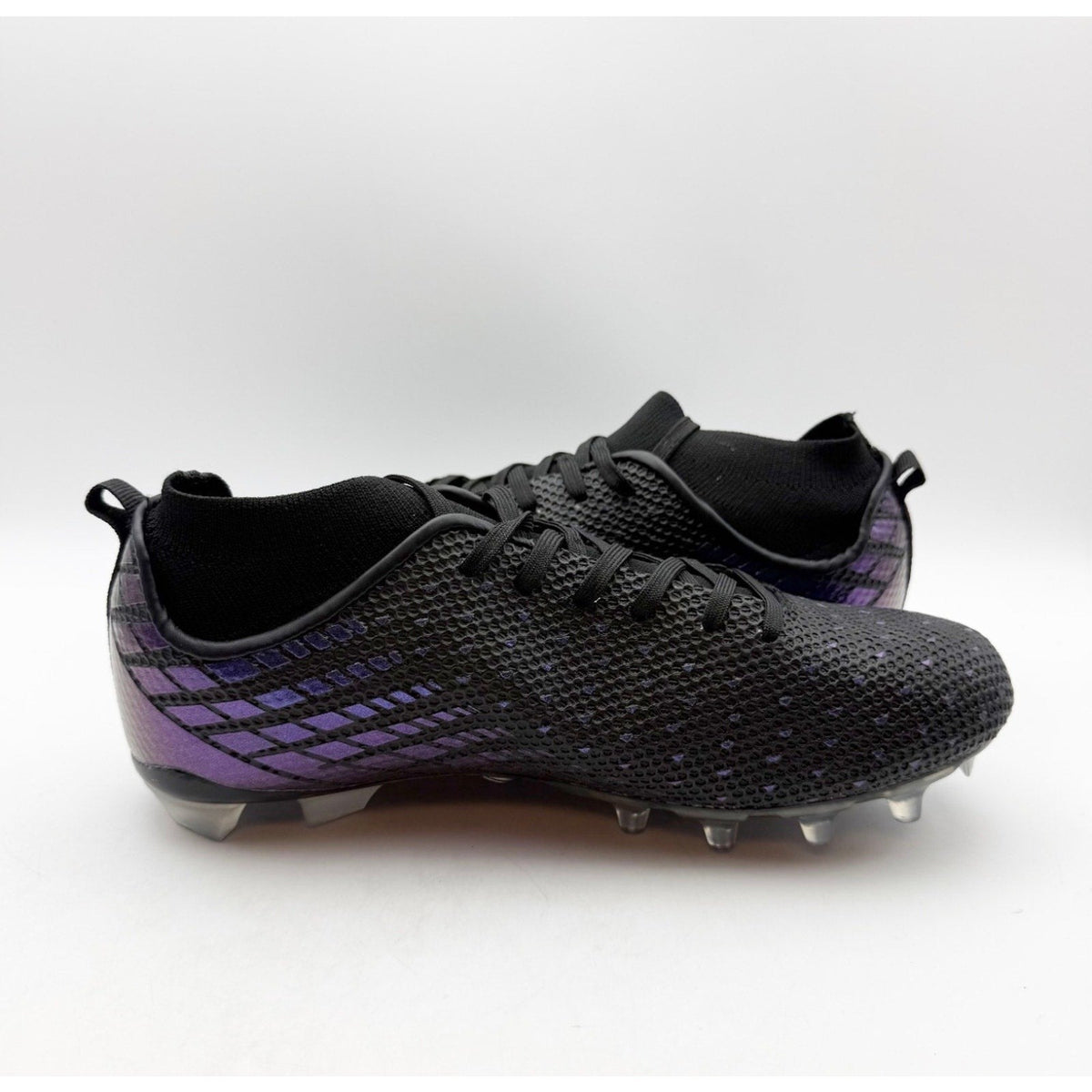 Riddell Mens Podium Mid Football Cleats Size 13 D Black Purple Athletic NWOB