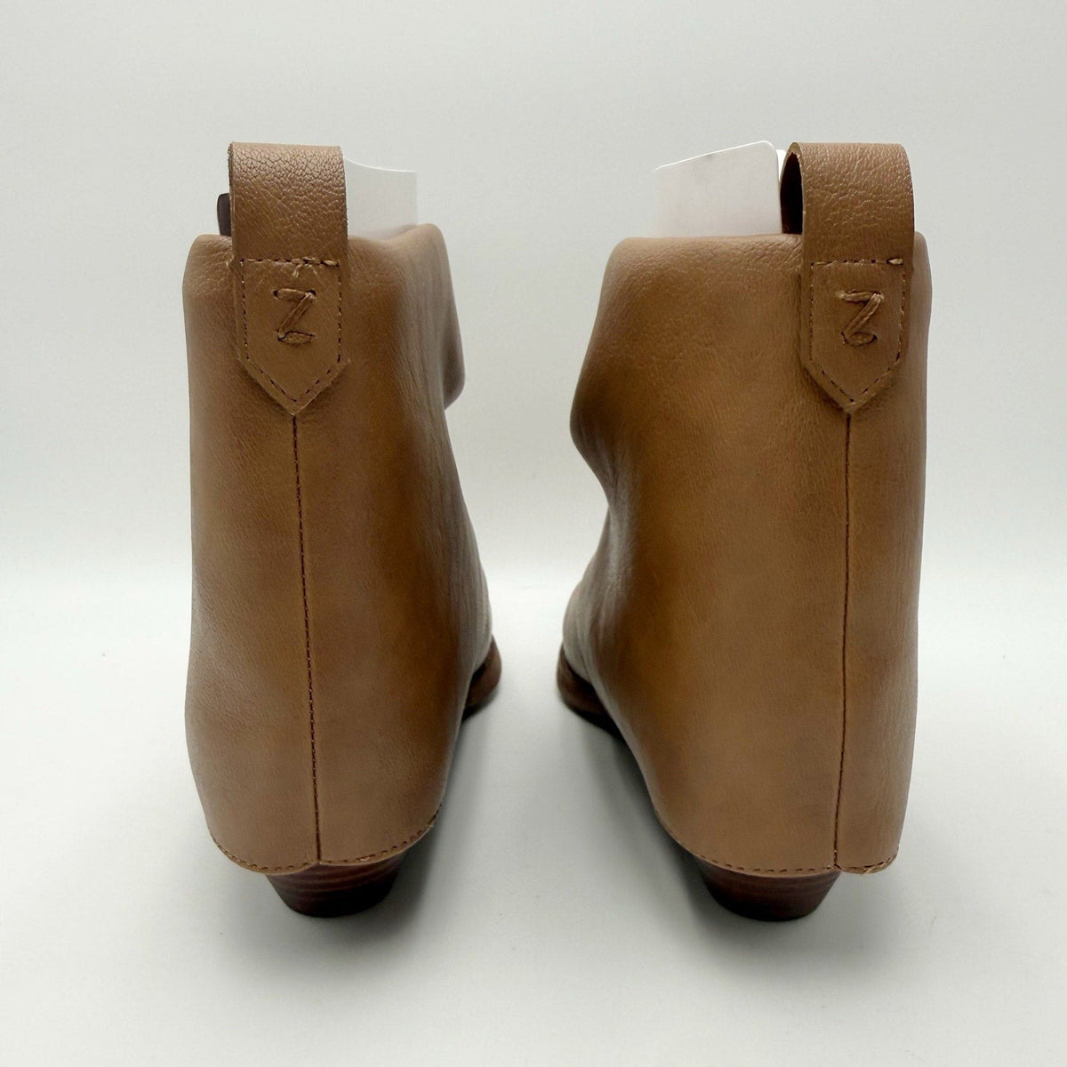 Zodiac Womens Malina Ankle Booties Size 6 M EU 36 Warm Taupe Vegan Leather NIB