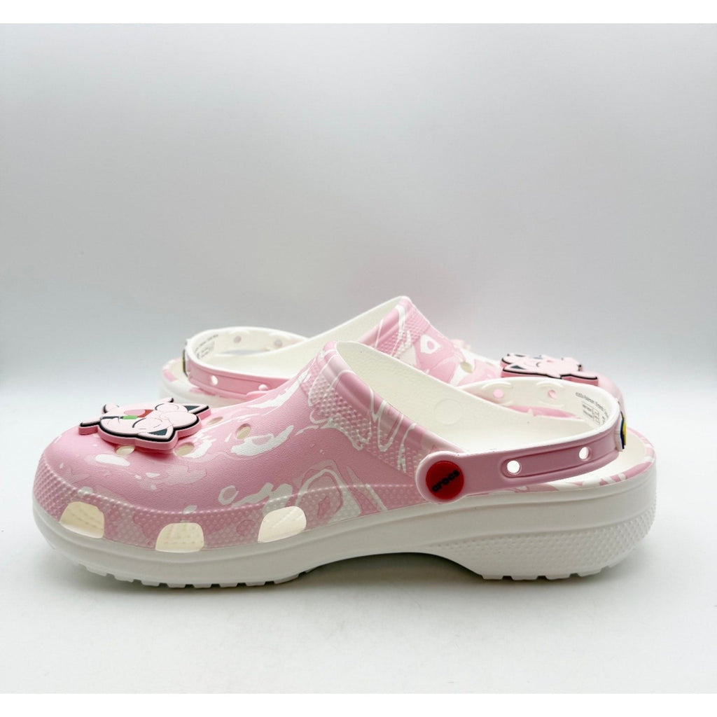 Crocs Classic Pokemon Jigglypuff Clogs Mens 12 EU 46-47 Pink White NIB