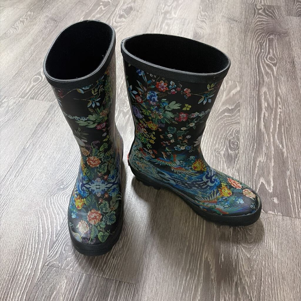 Johnny Was Floral Rainboots BOOTS 8