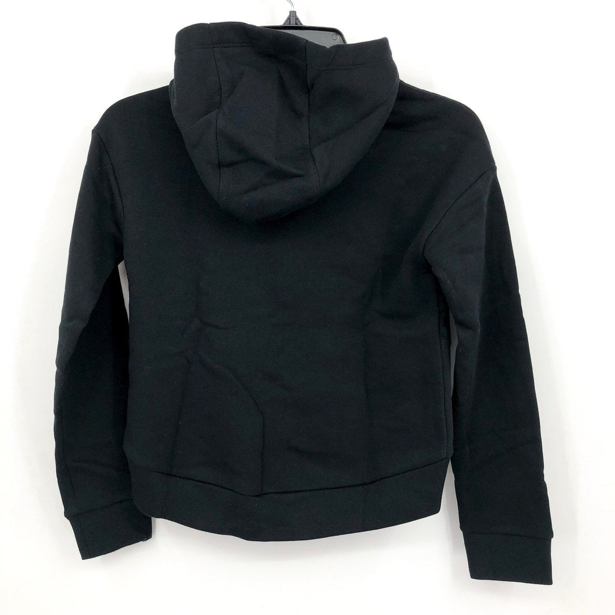 NIKE Girls Club Fleece Pullover Hoodie Medium Black White Sweatshirt NWT
