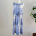 J.Jill Love Linen Gingham Tie-Waist Dress - L