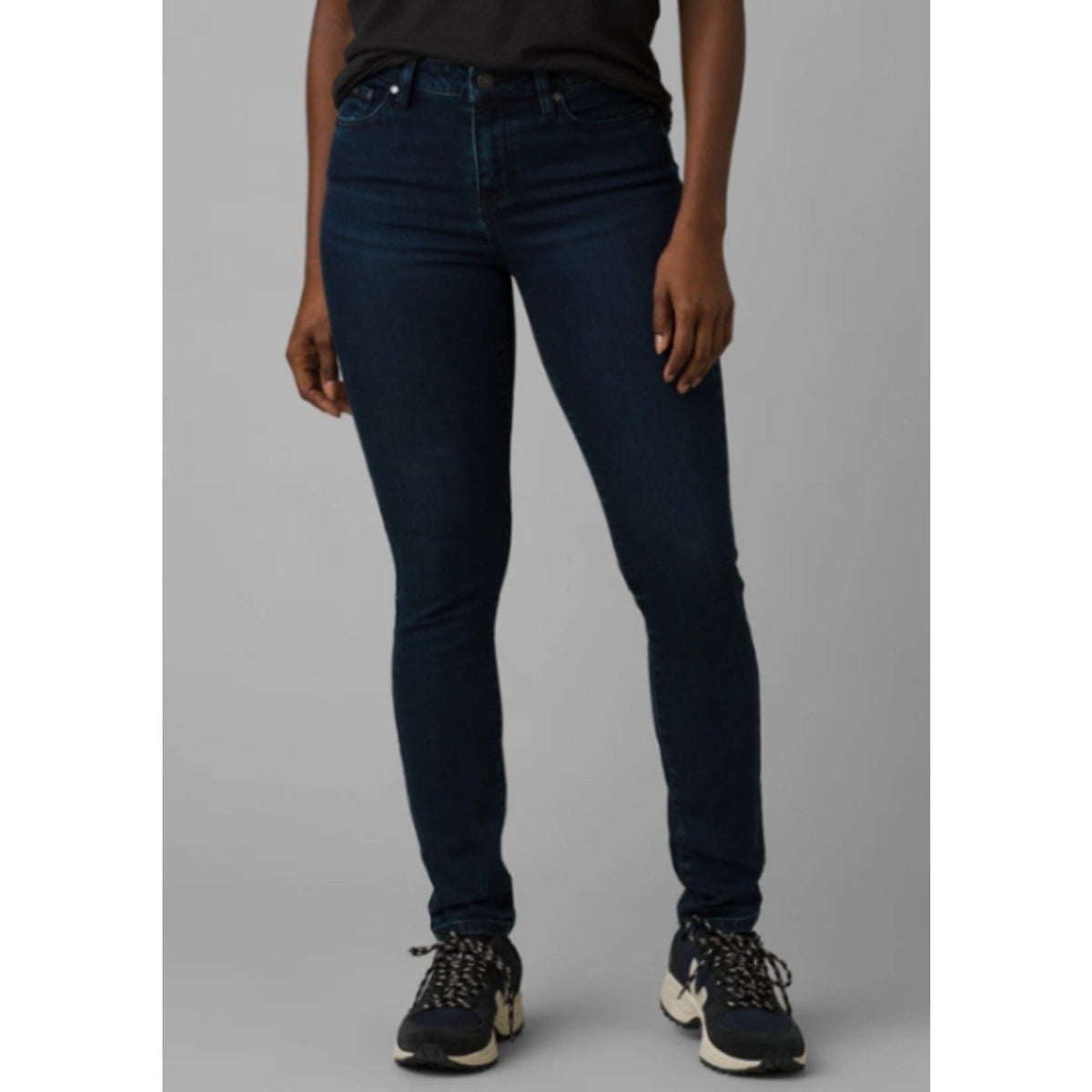 Prana Womens Sienna Skinny Jean 30x30 US 10 Deep Blue Stretch Denim Mid Rise NWT
