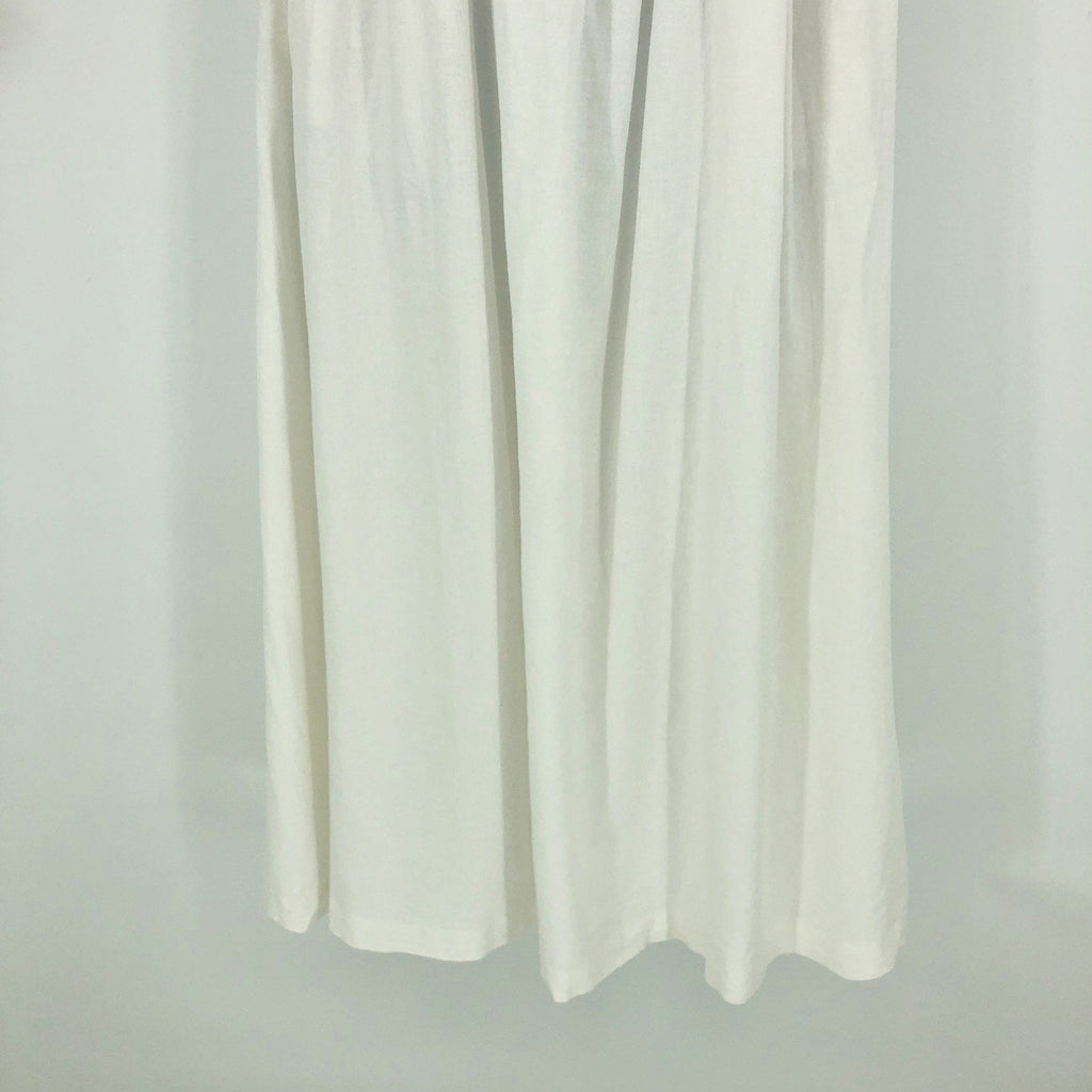 MADEWELL Sweetheart Midi Tank Dress Size 4 White Double-Tie Cutout NL181 NWT